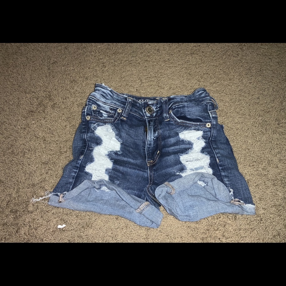 american eagle high rise shorts